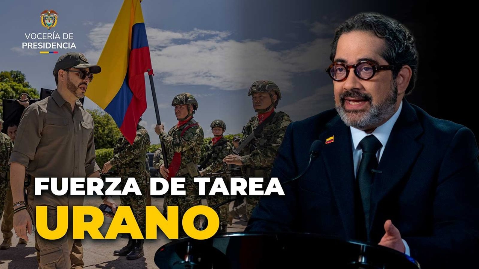 El presidente De La Espriella durante la activación de la Fuerza de Tarea Urano